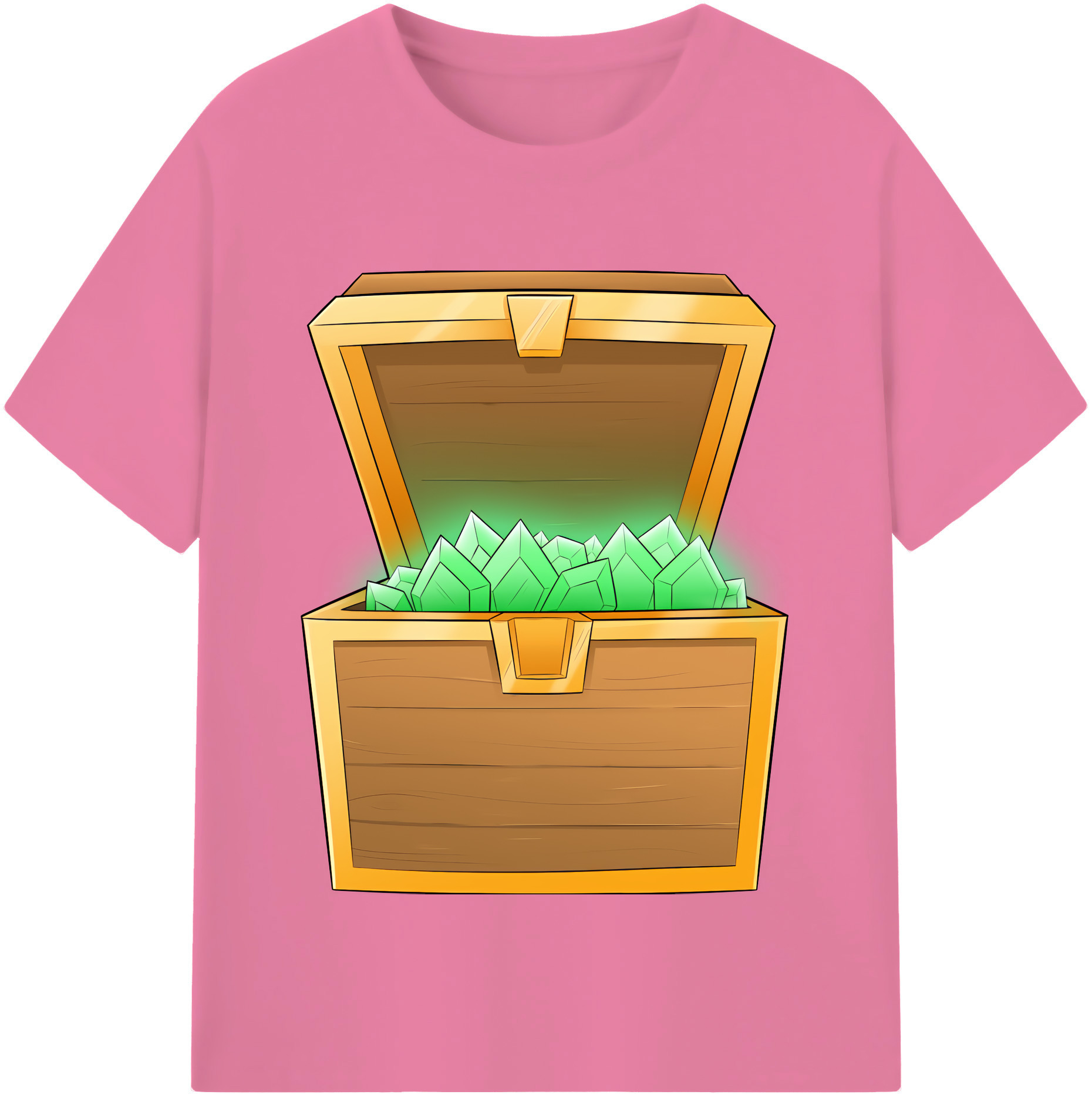 （画像用） マインクラフト ブロックの世界 Minecraft MC Block world 綿100％半袖Tシャツ（フロントプリント）